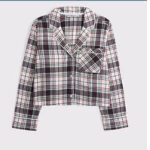 Abercrombie & Fitch Plaid Pajama Top - Black and White